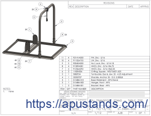 APU Transportation Ship Stand for Bombardier PN 5838217-1